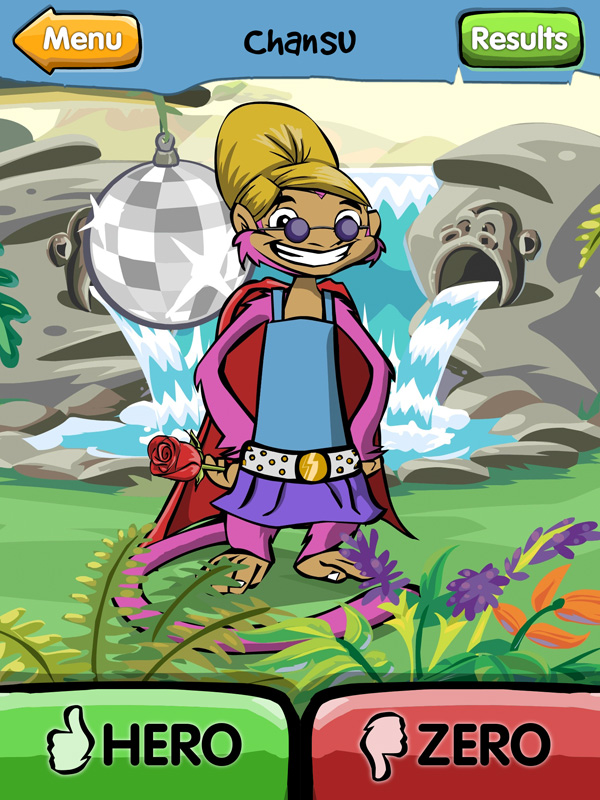 screenshot: vote Hero!